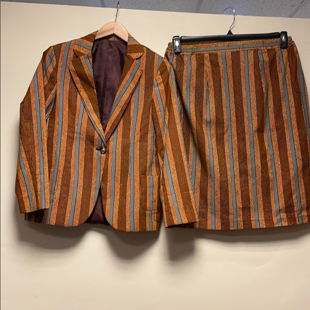 Authentic African Print Ladies Blazer with Skirt